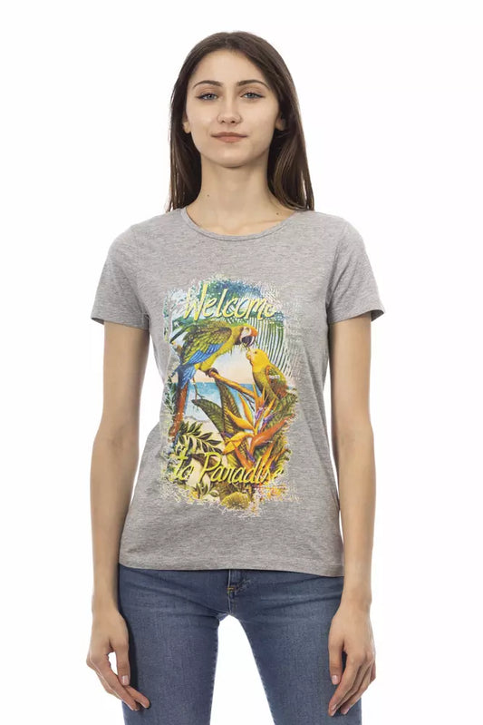 T-shirt Trussardi Action femme en coton et viscose gris – TR-23046