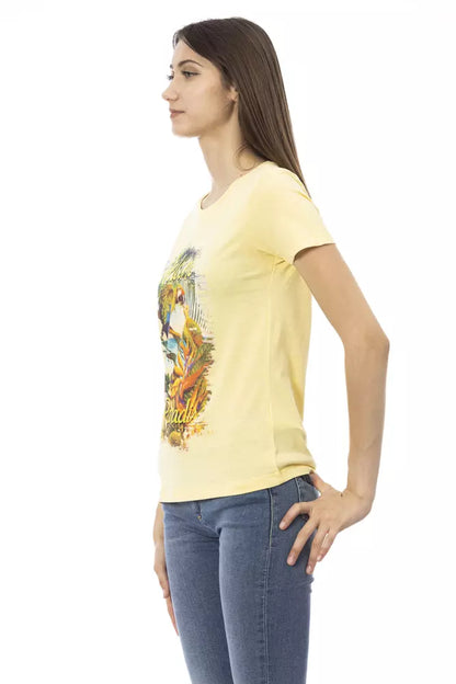 T-shirt Trussardi Action femme en coton et viscose jaune – TR-23050