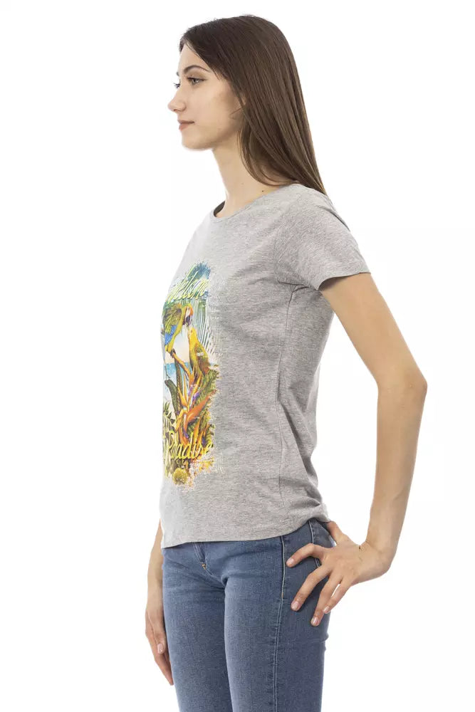 T-shirt Trussardi Action femme en coton et viscose gris – TR-23046