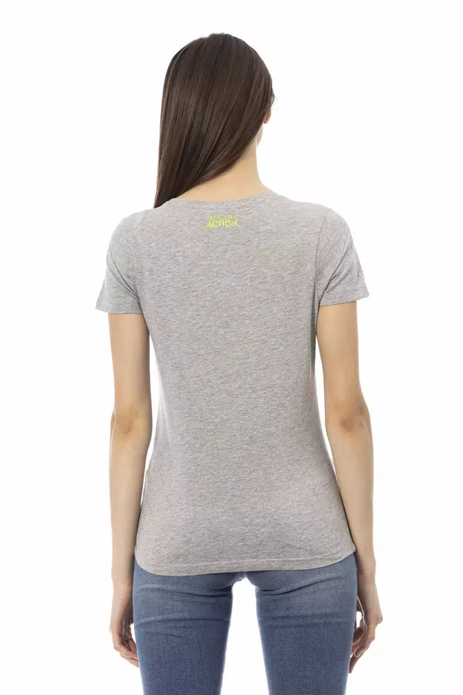 T-shirt Trussardi Action femme en coton et viscose gris – TR-23046