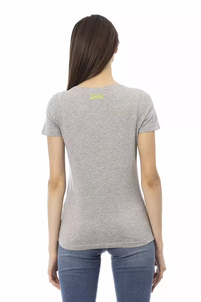 T-shirt Trussardi Action femme en coton et viscose gris – TR-23046