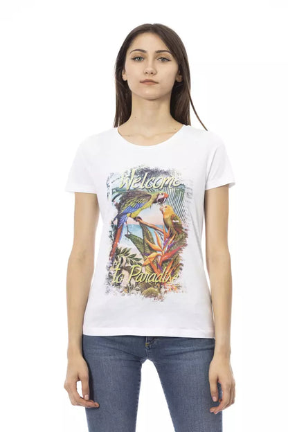 T-shirt Trussardi Action femme en coton et viscose blanc – TR-23047