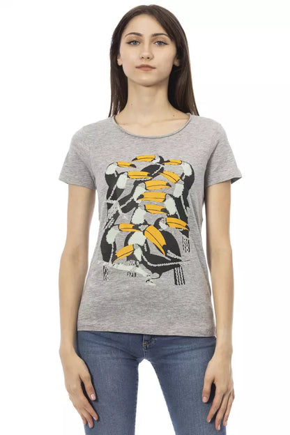 T-shirt Trussardi Action femme en coton et viscose gris – TR-23045