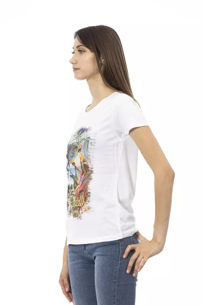 T-shirt Trussardi Action femme en coton et viscose blanc – TR-23047