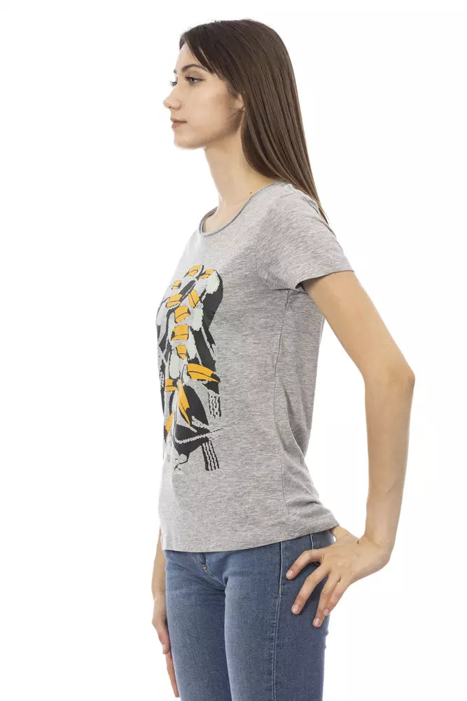 T-shirt Trussardi Action femme en coton et viscose gris – TR-23045