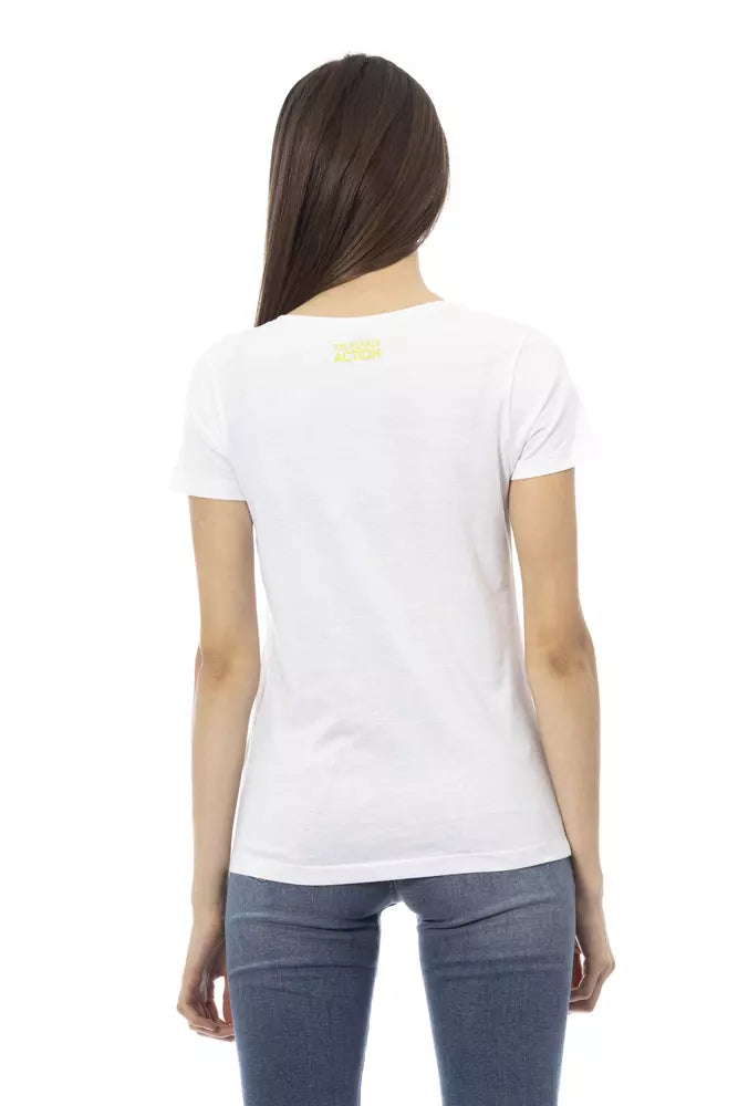 T-shirt Trussardi Action femme en coton et viscose blanc – TR-23047
