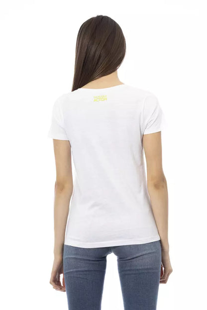 T-shirt Trussardi Action femme en coton et viscose blanc – TR-23047