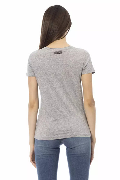 T-shirt Trussardi Action femme en coton et viscose gris – TR-23045