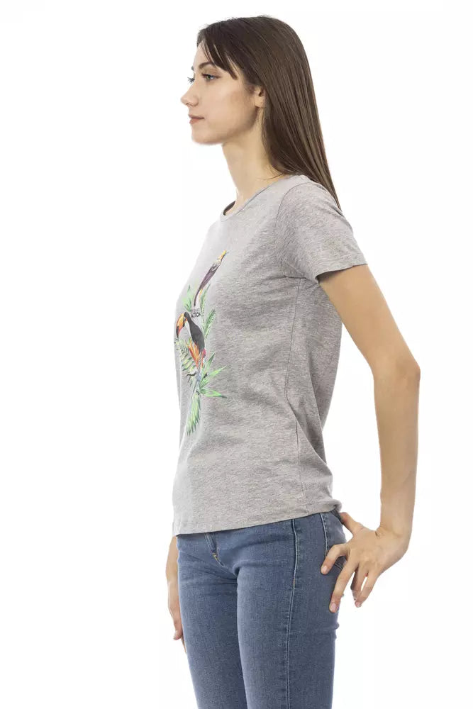 T-shirt Trussardi Action femme en coton et viscose gris – TR-23042