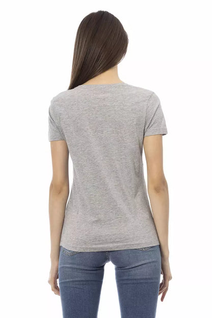 T-shirt Trussardi Action femme en coton et viscose gris – TR-23042