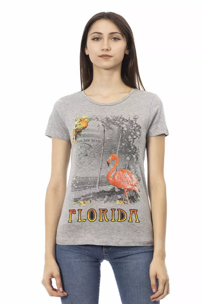 T-shirt Trussardi Action femme en coton et viscose gris – TR-23029