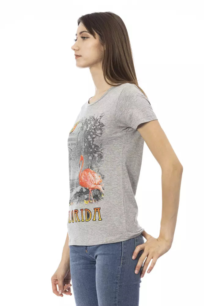 T-shirt Trussardi Action femme en coton et viscose gris – TR-23029