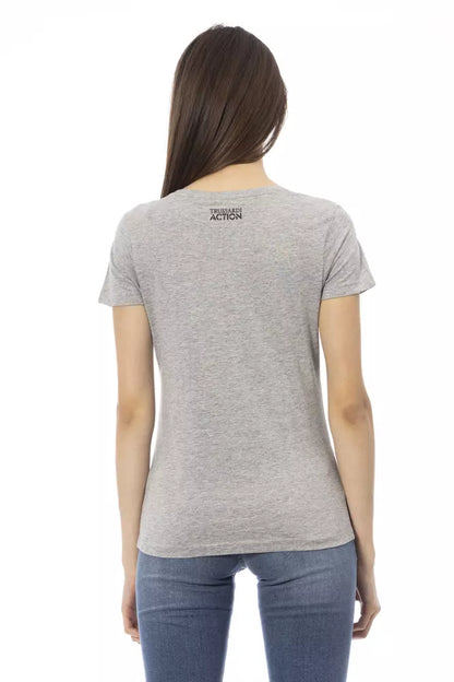T-shirt Trussardi Action femme en coton et viscose gris – TR-23029