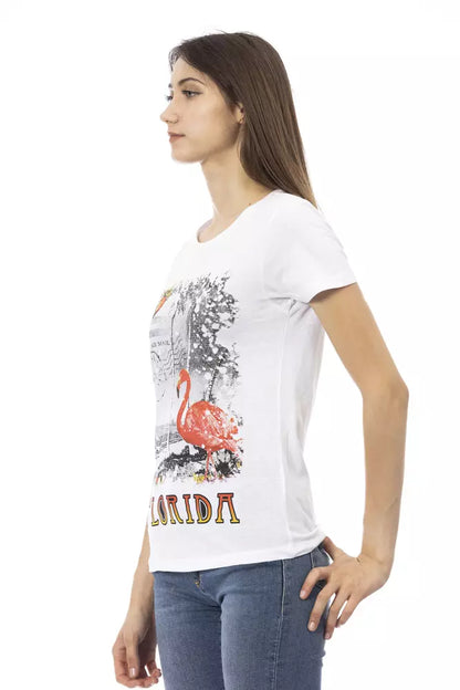 T-shirt Trussardi Action femme en coton et viscose blanc – TR-23032