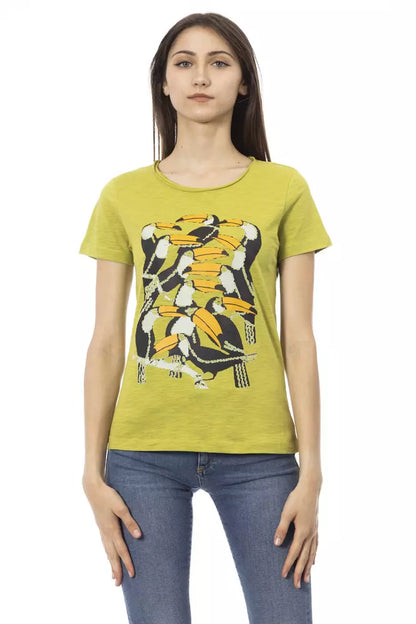 T-shirt Trussardi Action femme en coton et viscose vert – TR-23044