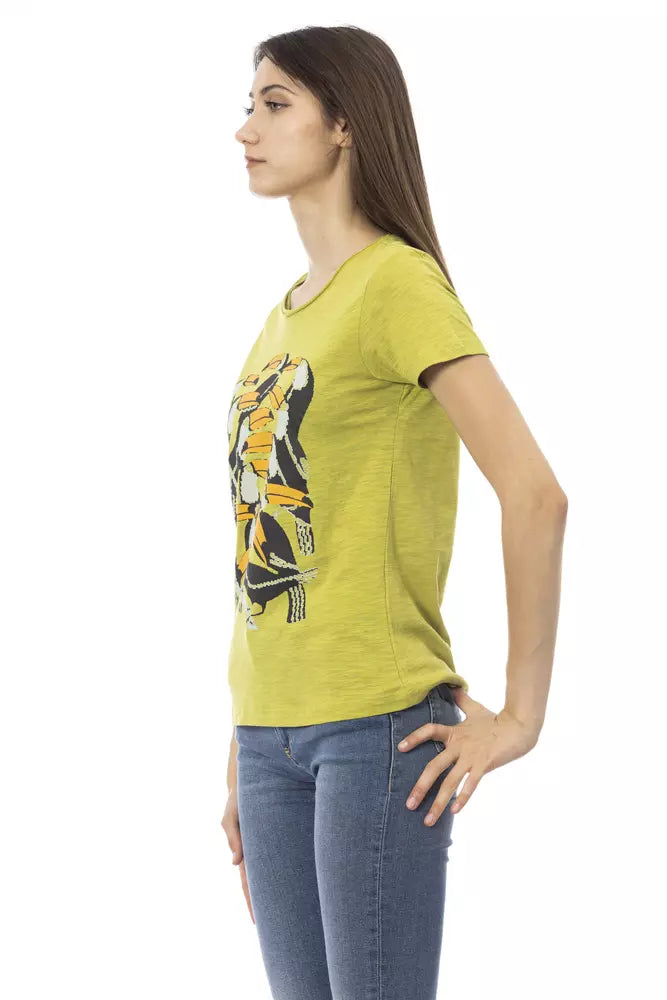 T-shirt Trussardi Action femme en coton et viscose vert – TR-23044