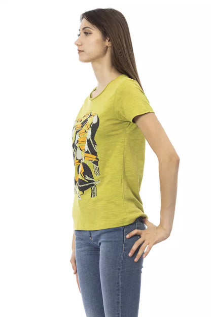 T-shirt Trussardi Action femme en coton et viscose vert – TR-23044