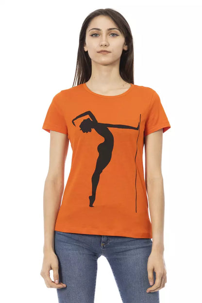 T-shirt Trussardi Action femme en coton et viscose orange – TR-23069