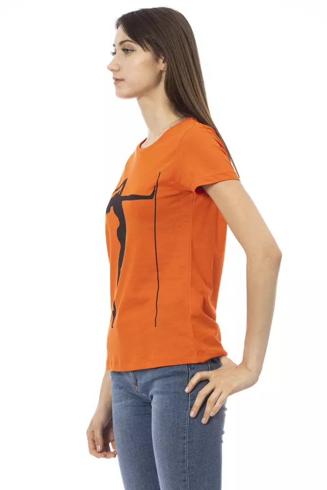 T-shirt Trussardi Action femme en coton et viscose orange – TR-23069