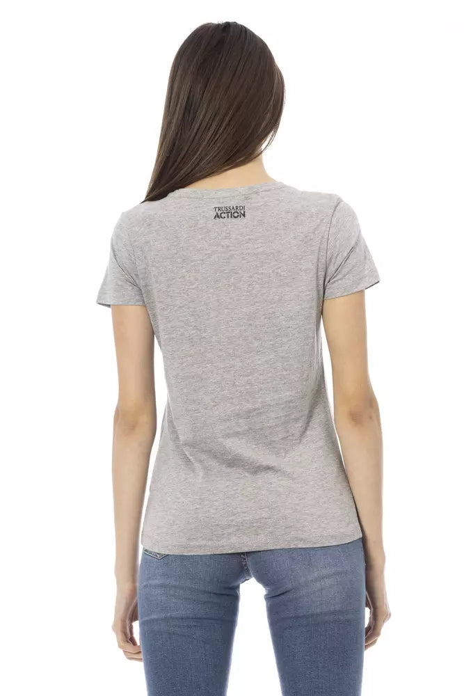 T-shirt Trussardi Action femme en coton et viscose gris – TR-23015