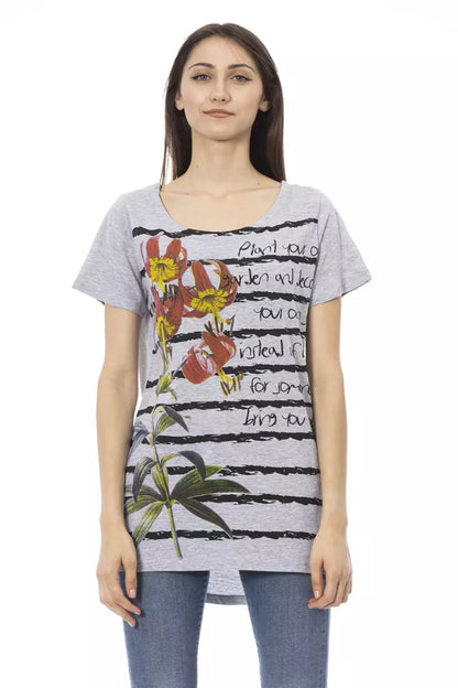 T-shirt Trussardi Action femme en coton et viscose gris – TR-23011