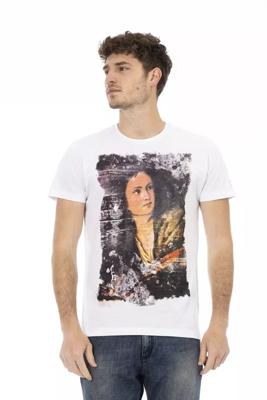 T-shirt Trussardi Action homme en coton et viscose blanc – TR-22985