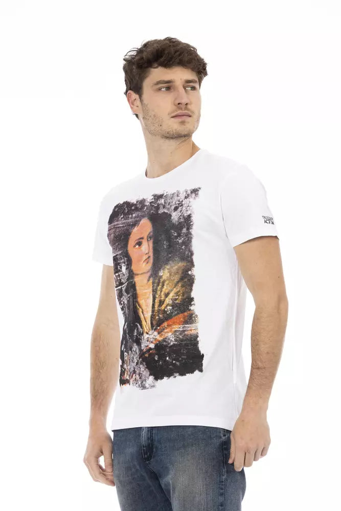 T-shirt Trussardi Action homme en coton et viscose blanc – TR-22985