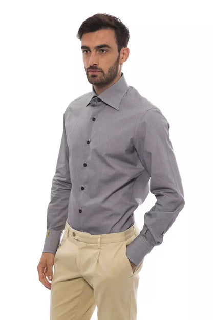 Billionaire Italian Couture Black Cotton Men Shirt by Billionaire Italian Couture