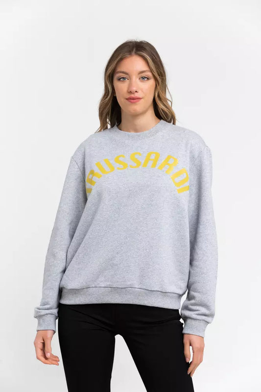 Grå Trussardi-sweatshirt i bomuld til kvinder – TR-21545