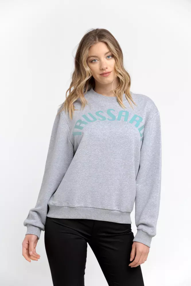 Sweat-shirt Trussardi femme en coton gris – TR-21544