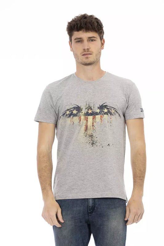 T-shirt Trussardi Action homme en coton et viscose gris – TR-22769