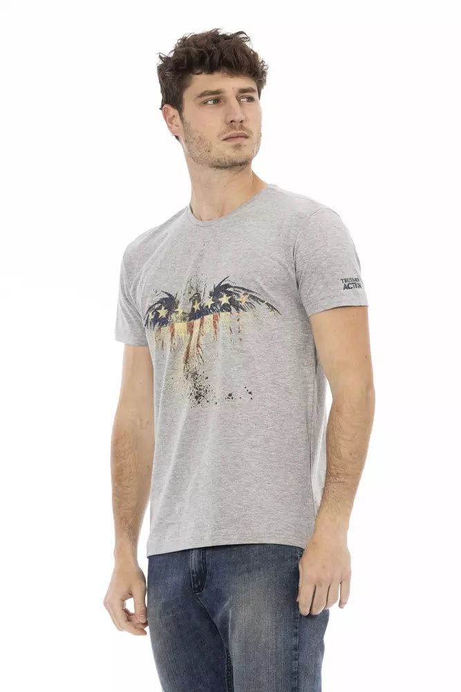 T-shirt Trussardi Action homme en coton et viscose gris – TR-22769