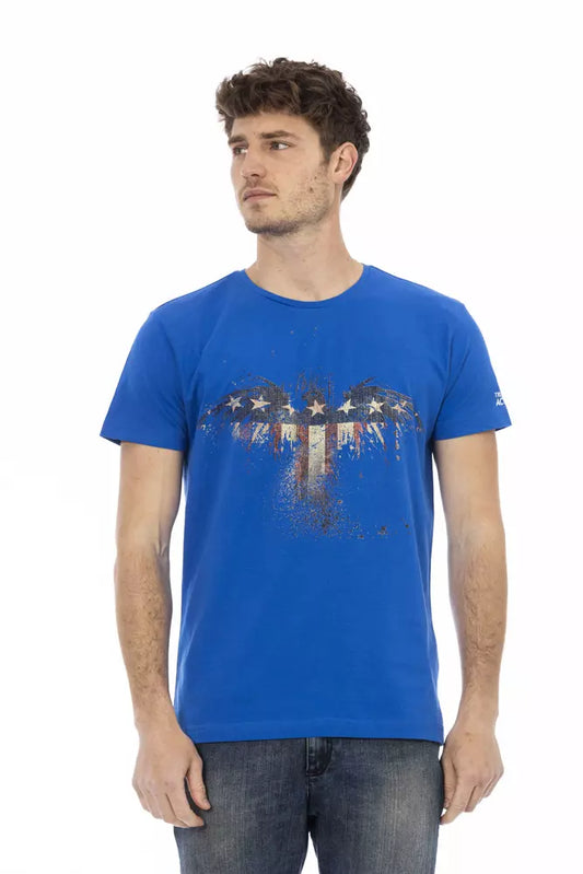 T-shirt Trussardi Action homme en coton et viscose bleu – TR-22768