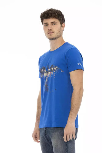 T-shirt Trussardi Action homme en coton et viscose bleu – TR-22768