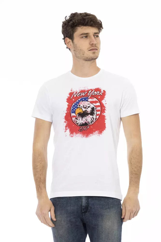 T-shirt Trussardi Action homme en coton et viscose blanc – TR-22762