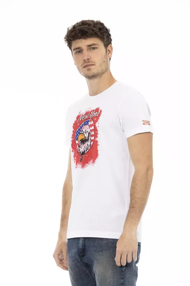 T-shirt Trussardi Action homme en coton et viscose blanc – TR-22762