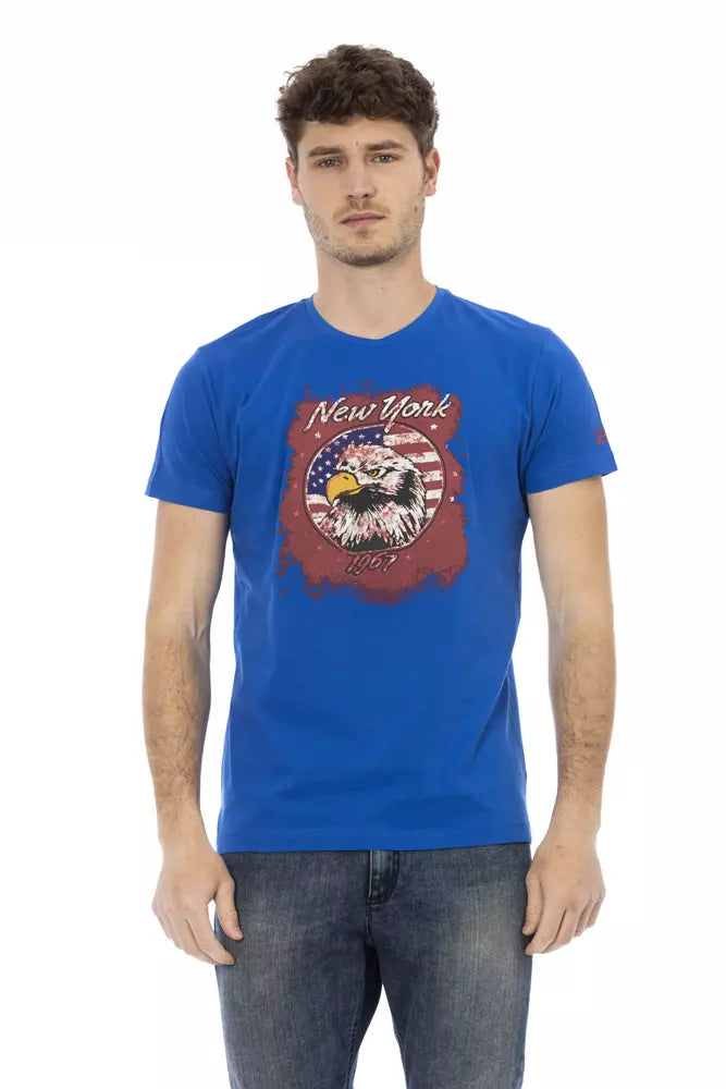 T-shirt Trussardi Action homme en coton et viscose bleu – TR-22764