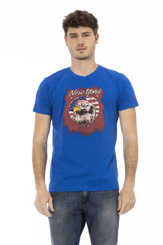 T-shirt Trussardi Action homme en coton et viscose bleu – TR-22764