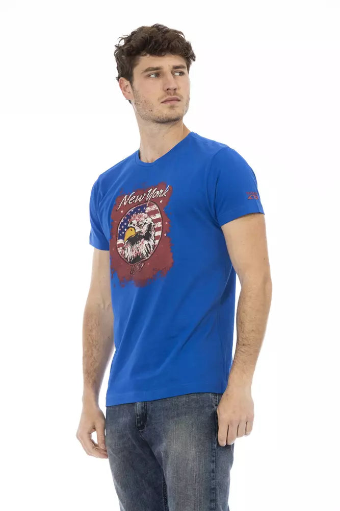 T-shirt Trussardi Action homme en coton et viscose bleu – TR-22764