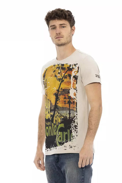 T-shirt Trussardi Action homme en coton et viscose beige – TR-22756
