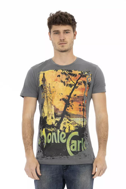 T-shirt Trussardi Action homme en coton et viscose gris – TR-22753
