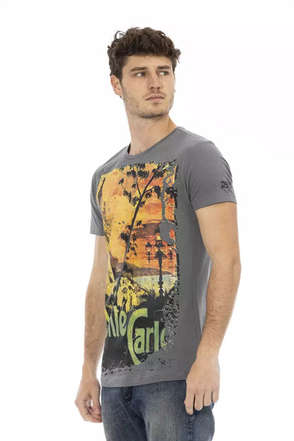 T-shirt Trussardi Action homme en coton et viscose gris – TR-22753