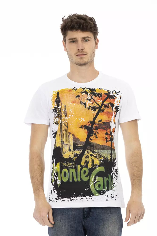 T-shirt Trussardi Action homme en coton et viscose blanc – TR-22754