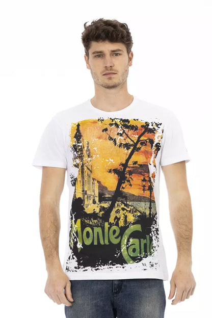 T-shirt Trussardi Action homme en coton et viscose blanc – TR-22754