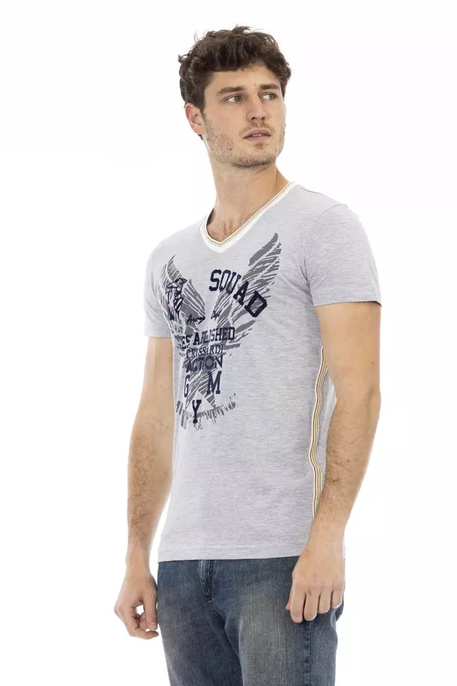 T-shirt Trussardi Action homme en coton et viscose gris – TR-22747