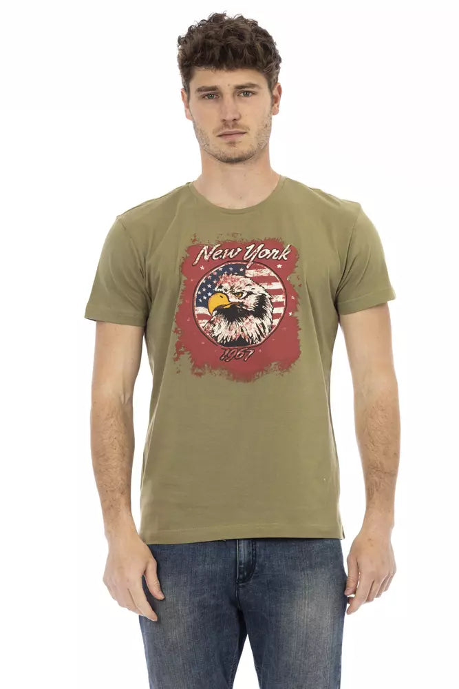 T-shirt Trussardi Action homme en coton et viscose vert – TR-22765