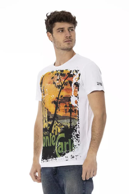 T-shirt Trussardi Action homme en coton et viscose blanc – TR-22754