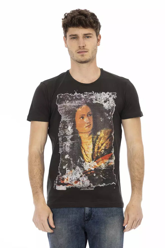 T-shirt Trussardi Action homme en coton et viscose noir – TR-22745