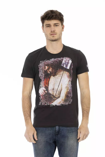 T-shirt Trussardi Action homme en coton et viscose noir – TR-22742