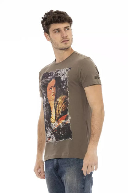 T-shirt Trussardi Action homme en coton et viscose marron – TR-22744